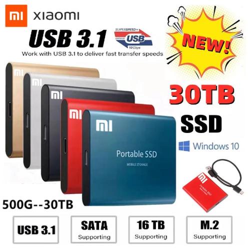 Jual Xiaomi M.2 SSD 500GB 1TB Hard Drive External Type-C High Speed ...