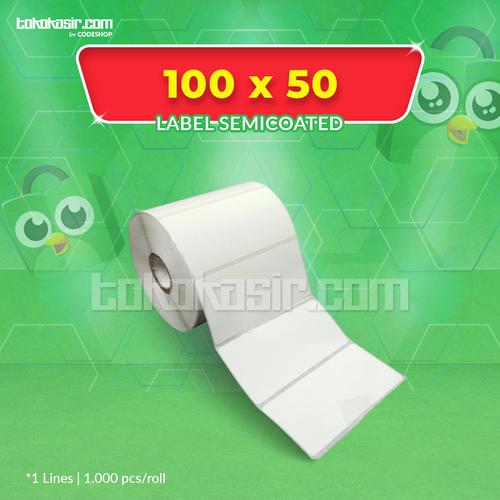 Sticker Label 50x100 Jual Label Barcode 100 X 50 (1 Line) Kertas Sticker Semicoated 100x50mm ...