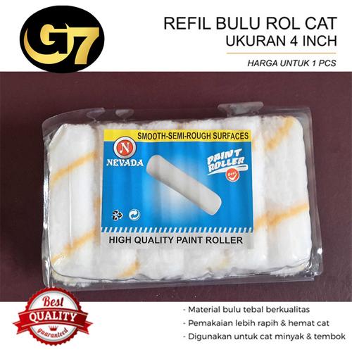Jual Kuas Rol Cat Tembok Refill Bulu Roll Kecil 4 inch Bulu Roll Cat ...