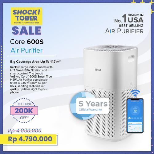 Promo Levoit Core 600S Smart WiFi True HEPA Air Purifier H13 USA