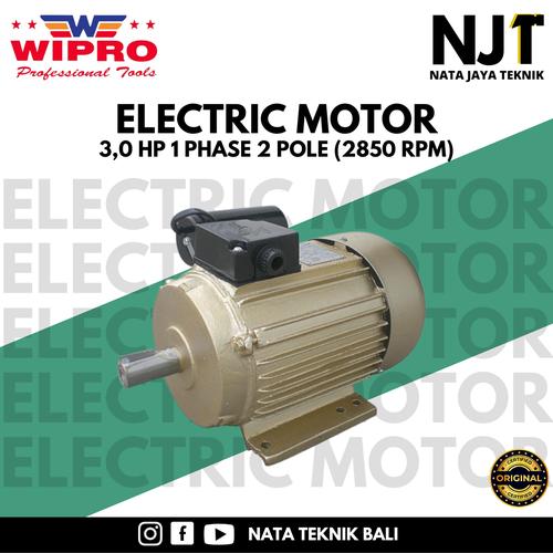 Jual Dinamo Wipro 3 HP Single Phase 2 Pole 2850 Rpm Electric Motor 3 HP