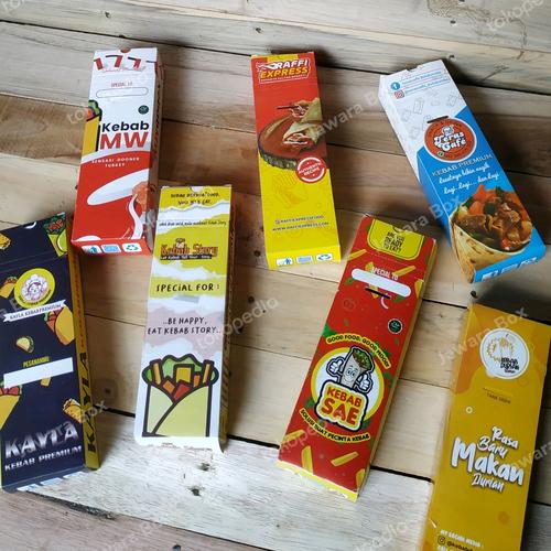 Jual DUS KEBAB CETAK CUSTOM/ BOX KEBAB CUSTOM / KEMASAN KEBAB KOTAK TARIKAN Kab. Kudus