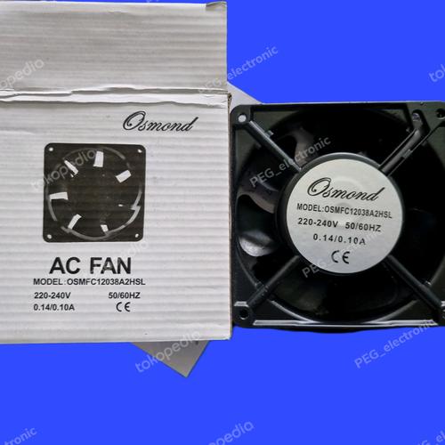 Jual COOLING FAN AC 220V 12CM FAN KIPAS AC 12X12 OSMOND Kota Surabaya