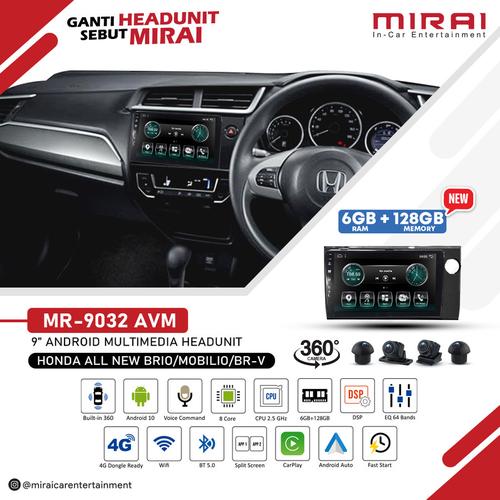 Jual Headunit Android Mirai 9032 AVM+Kamera 360 6/128 OEM All New Brio ...