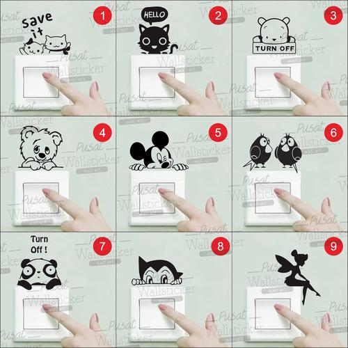 Jual Puswall - Stiker Saklar / Sticker Tombol Saklar Motive 3 - Kab ...