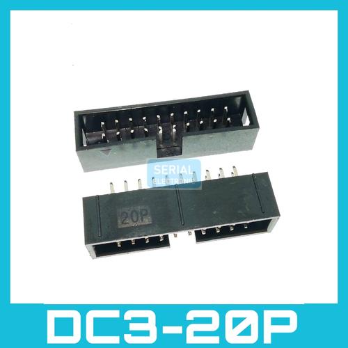 Jual DC3-20P IDC BOX HEADER 20PIN 2x10 MALE SOCKET JTAG SOKET 20 PIN ...