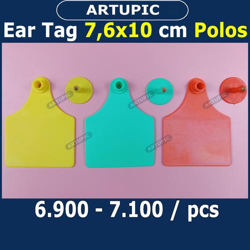 Jual Ear Tag 7.6x10 cm POLOS ECERAN Eartag Necktag Hewan Ternak Babi ...