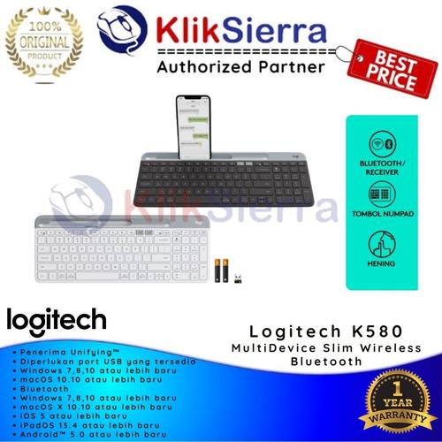 Jual Logitech K580 Keyboard Slim MultiDevice Wireless Bluetooth ...