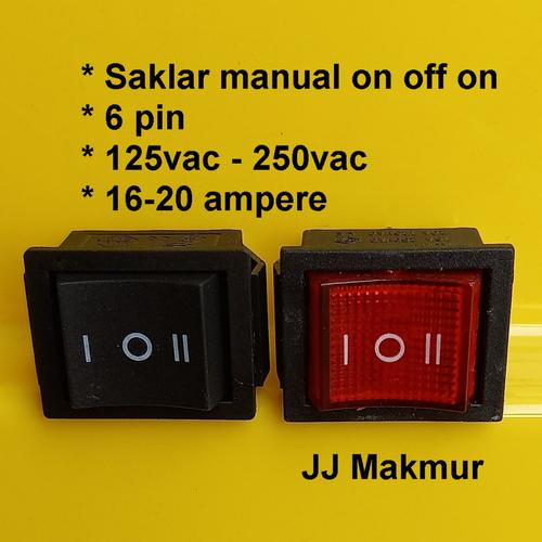 Jual Saklar manual on off 2 arah 6 kaki - Switch manual 2 way 6 pin ...
