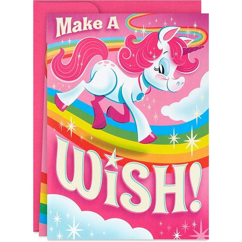Jual JUMBO GREETING CARD HALLMARK KARTU UCAPAN BIRTHDAY RAINBOW UNICORN Jakarta Utara