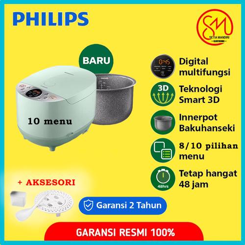 Promo PHILIPS HD4515 Rice Cooker Digital 1.8 Liter Fuzzy Logic HD4515 Putih Cicil 0 3x