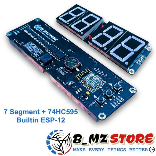 Jual Jam 7 Segment 1,5 Inch Driver 74HC595 Builtin ESP12 + RTC DS3231