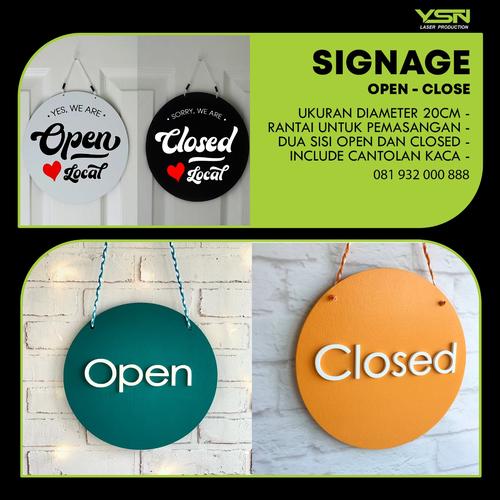 Jual open close sign I open close sign board I papan tanda sing board ...