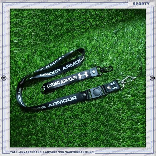 TALI LANYARD/GANCI/PIN/GANTUNGAN KUNCI/HP UNDER ARMOUR LANYARD PENDEK  di Alifa Accessories_new Tokopedia