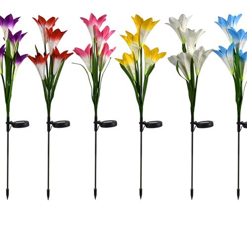 Jual lampu taman tenaga Surya / bunga Lily panel solar tenaga Surya 4