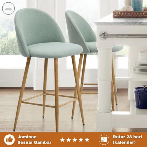 Jual Kursi Bar Rangka Kayu Besi - Bar Stool Cafe - Kursi Bar Jok Modern ...