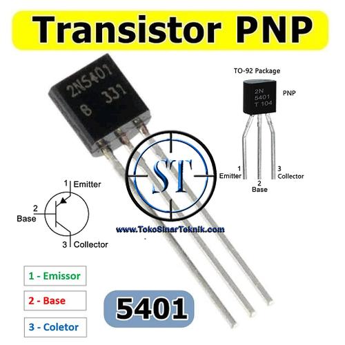 100pcs 2N5401 PNP Transistor 150V 600 MA TO-92 Package