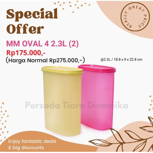 Tupperware MM Oval Pink Big Set
