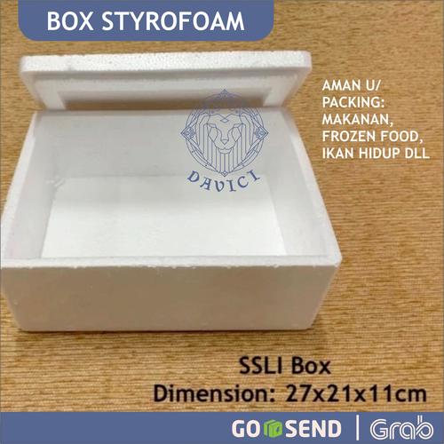 Jual Styrofoam box kecil SSLI Styrofoam box packing ikan Foam box