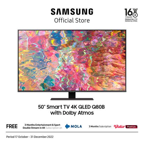 Promo Samsung Smart TV 50 inch QLED 4K Q80B dengan Dolby Atmos
