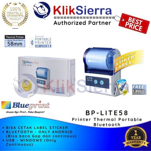Jual Printer Thermal Portable Bluetooth BluePrint BPLITE58 LITE58