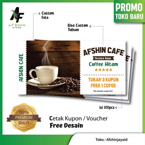Jual Cetak Kupon Voucher Usaha UMKM Bisa Custom Desain sudah Jilid ...