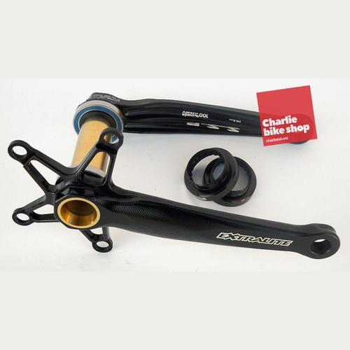 Jual Crank Arm EXTRALITE QRC BCD 110x5 Black Include BB BSA 68mm