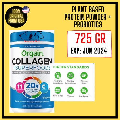Promo Orgain Organic Protein Powder with Probiotic Plant Based Ori