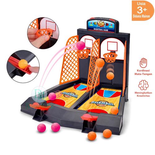 Promo Mainan anak mini basketball lempar bola basket board finger game