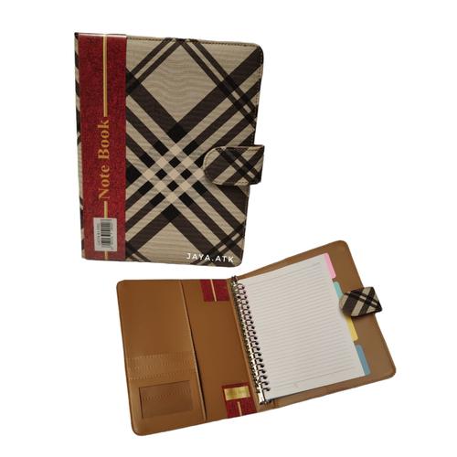 Jual BINDER NOTE A5 MAP RING BINDER LOOSE LEAF 20 RING KULIT MOTIF ...