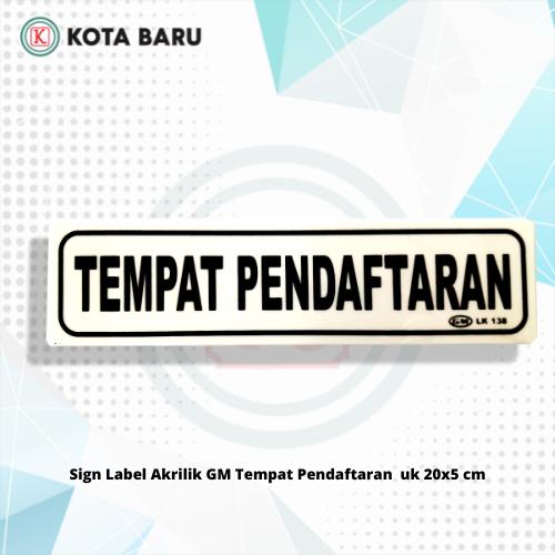 Jual SIGN LABEL AKRILIK GM KASIR/ADMINISTRASI/TEMPAT PENDAFTARAN UK ...