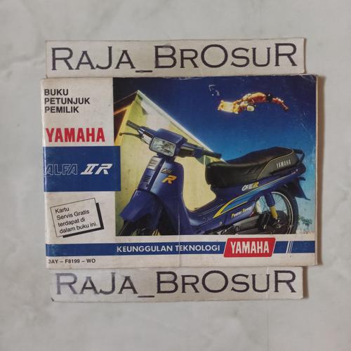 Jual Buku petunjuk pemilik/Manual book Yamaha Alfa IIR/Alfa 2R 1991