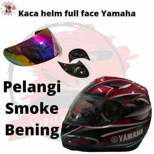 Jual KACA helm Yamaha Full FACE pelangi smoke bening visor helmet