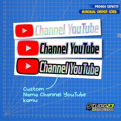 Jual Stiker Cutting nama channel YouTube Custom Hologram - Hologram ...