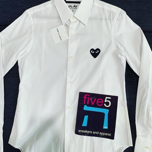 Cdg play kemeja white shirt black heart M ladies di Five5heh Tokopedia