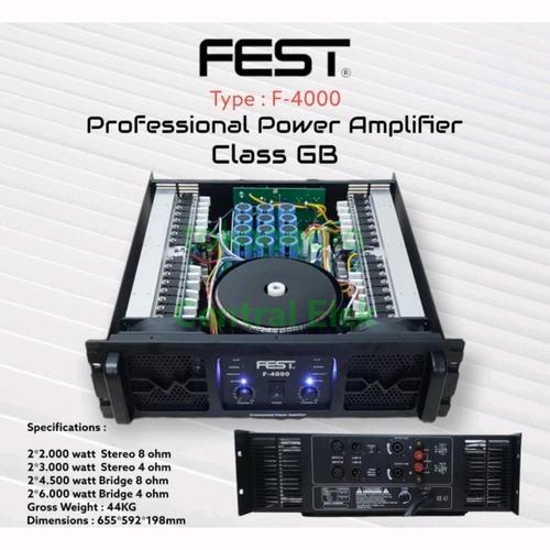 Jual power amplifier fest f4000 / f 4000 class gb 2x2000 watt Jakarta