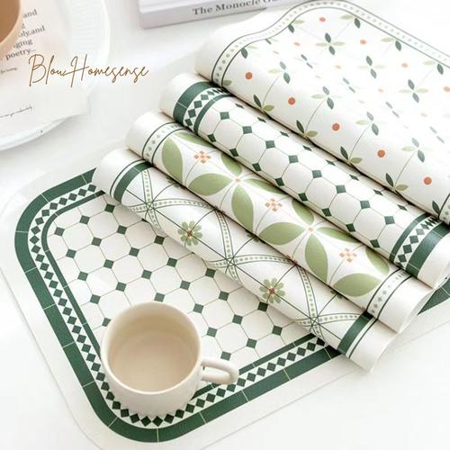 Jual Placemat tatakan piring alas meja motif batik retro nordic unik simple Jakarta Barat
