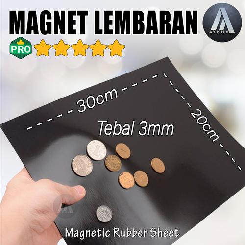 Jual Magnetic Strip Rubber Sheet Magnet Lembaran Karet A4 20x30cm Tebal ...
