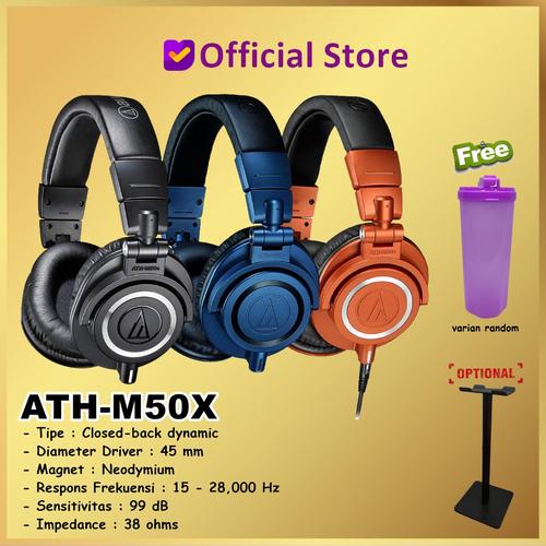 Promo AudioTechnica ATHM50x Professional Studio Monitor Headphone ATH