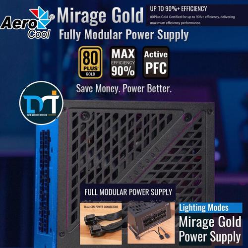 Promo Aerocool Mirage Gold 650W I 750W I 850W 80+ Plus Fully Modular ...