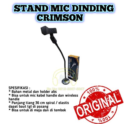 Jual STAND MIC DINDING CRIMSON CR100 STAND SPIRAL TEMBOK HOLDER MICROPHONE Kab. Mojokerto