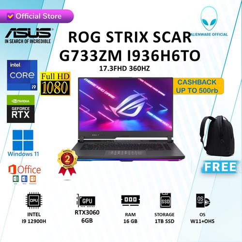 Replacement LCD Screen For ASUS ROG Strix Scar G733 Series – 17.3" FHD 360Hz, 40-pin, With Tools