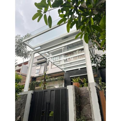 Jual GLASS CANOPY Kanopi Kaca Besi WF Holo Alderon Tempered Laminated