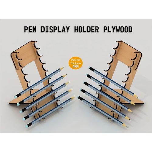 Promo Wooden Pencils Stand Plywood / Holder Rak Pulpen / Display Alat