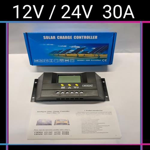 Jual Solar Charge Controller 30A CM3024Z 12V 24V PWM Panel surya solar ...