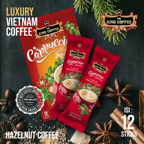 Jual Kopi Vietnam King Coffee Cappuccino Hazelnut Flavor Ground 12