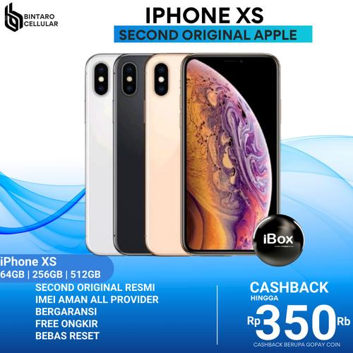 Jual APPLE IPHONE XS 265GB 64GB SECOND ORIGINAL RESMI IBOX FULLSET EX INTER, 64GB Kota