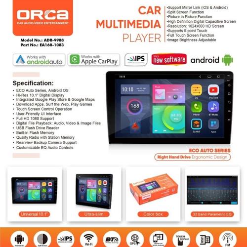 Jual headunit android tv mobil orca universal 10 inch 2/16 gb car play ...