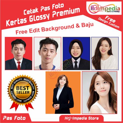 Jual Cetak Pas Foto Background & Baju Custom Ukuran 2x3 3x4 4x6 Cetak