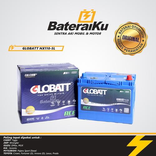 Jual Aki Mobil GLOBATT NX110-5L MF Untuk Innova, Fortuner, MUX dll ...